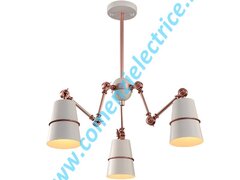 Candelabru Spider 955SPIDER3/WH alb-cupru 3xE27 A++