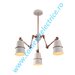 Candelabru Spider 955SPIDER3/WH alb-cupru 3xE27 A++